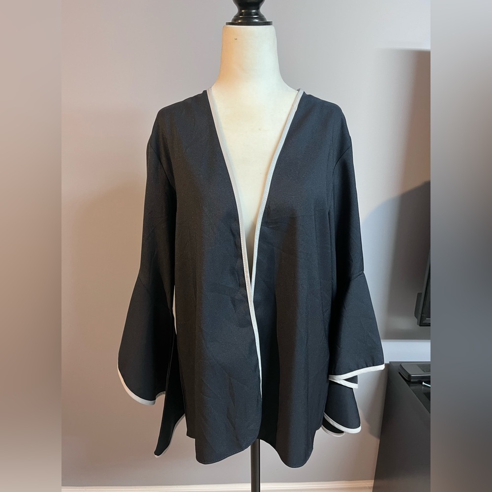 Another Story Black Bell Sleeve Jacket Size M